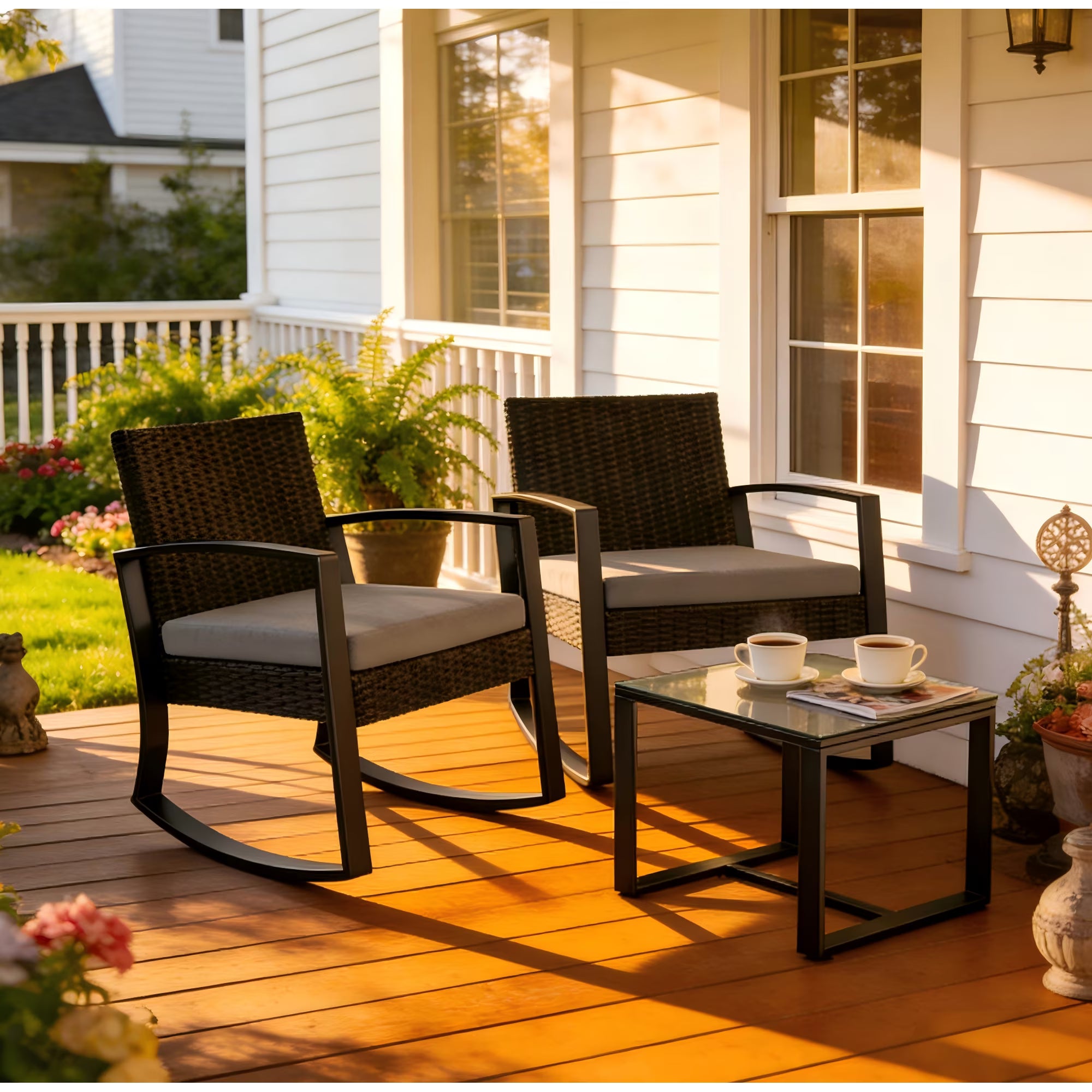 Lofka 3 Piece Patio Furniture Set
